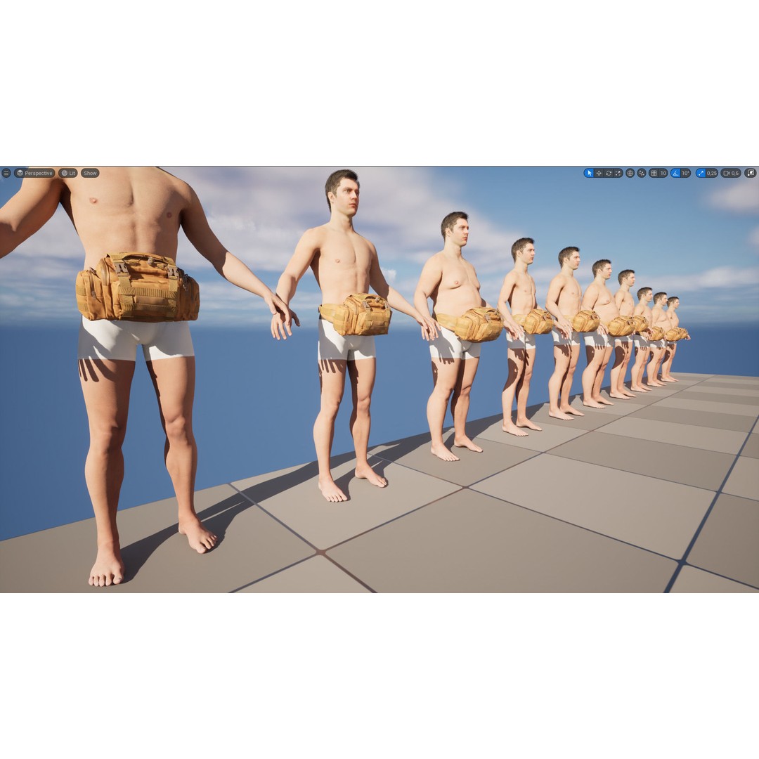 Tactical Waist Bag 3D Model – Rigged Low-Poly Game Asset, FBX, Blender - View 16