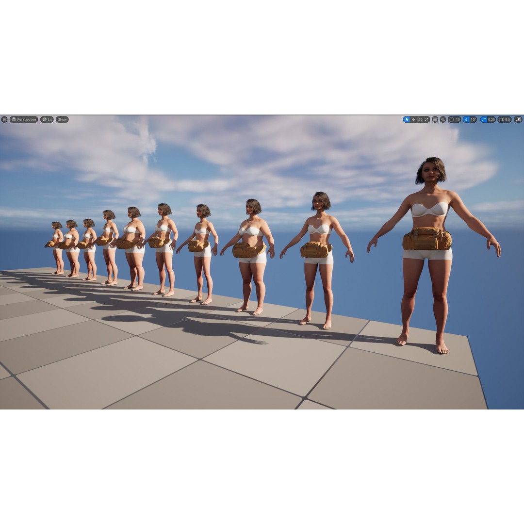 Tactical Waist Bag 3D Model – Rigged Low-Poly Game Asset, FBX, Blender - View 17