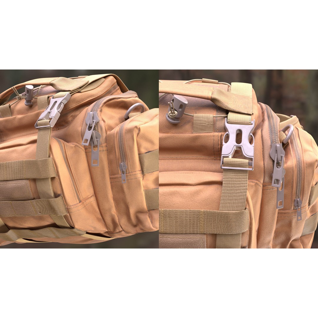 Tactical Waist Bag 3D Model – Rigged Low-Poly Game Asset, FBX, Blender - View 8