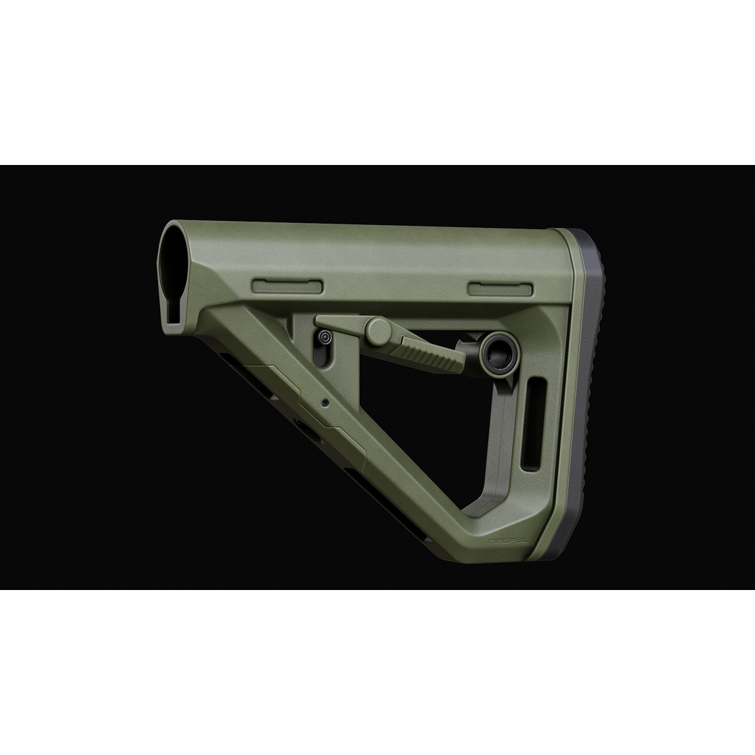 Magpul DT Carbine Stock 3D Model – Low Poly Game Asset, FBX, OBJ - View 10