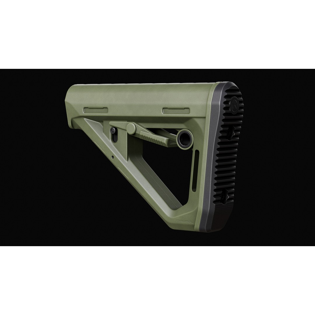 Magpul DT Carbine Stock 3D Model – Low Poly Game Asset, FBX, OBJ - View 11