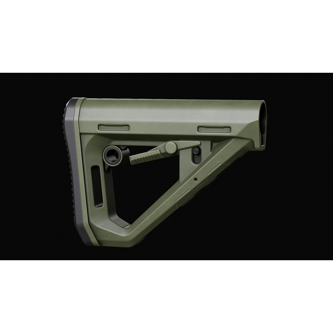 Magpul DT Carbine Stock 3D Model – Low Poly Game Asset, FBX, OBJ - View 13