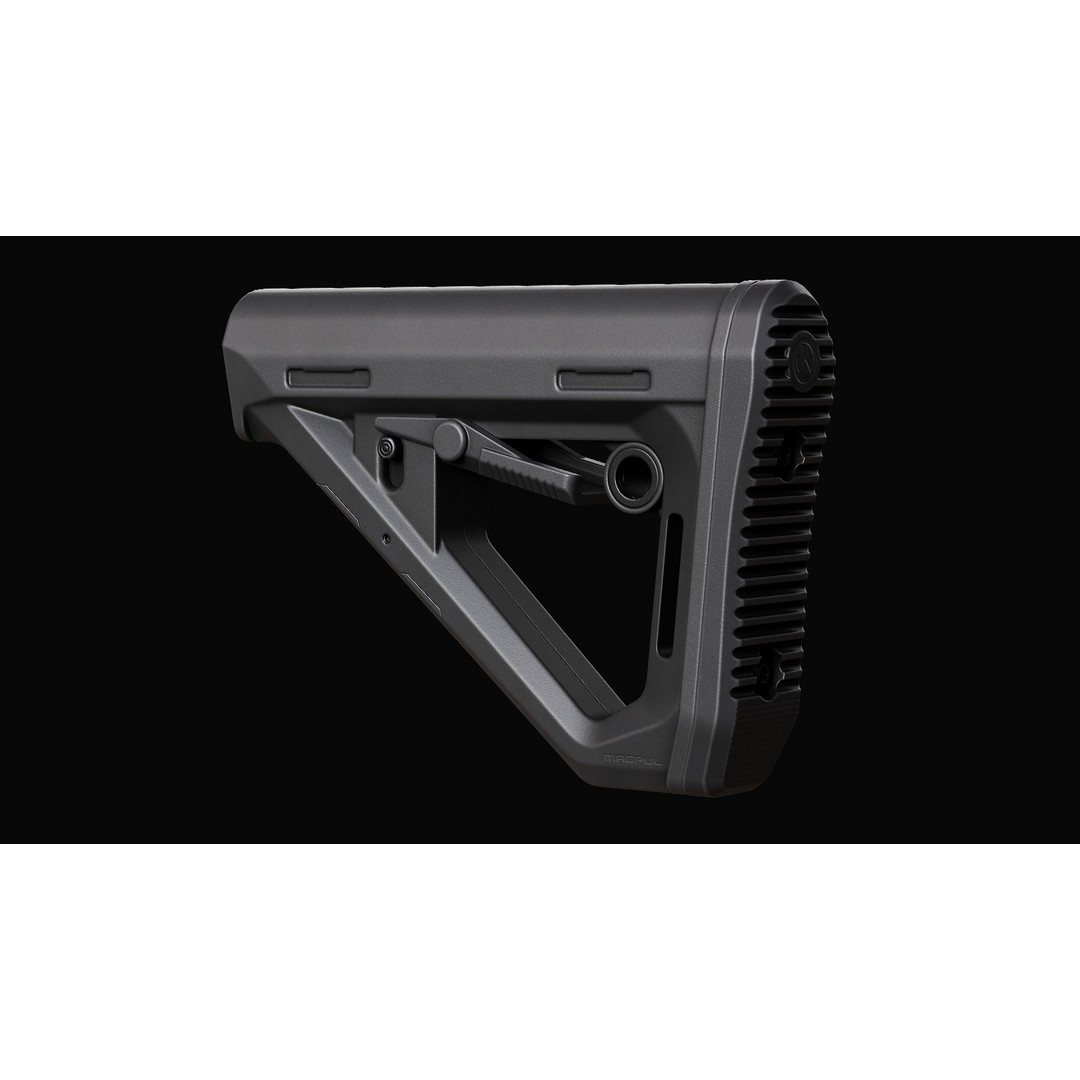 Magpul DT Carbine Stock 3D Model – Low Poly Game Asset, FBX, OBJ - View 3
