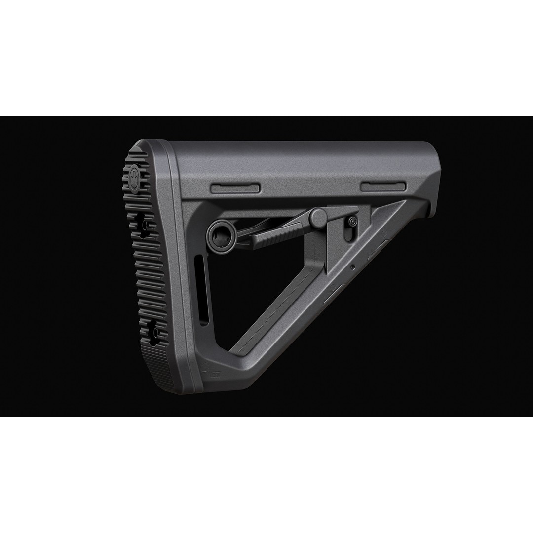 Magpul DT Carbine Stock 3D Model – Low Poly Game Asset, FBX, OBJ - View 4