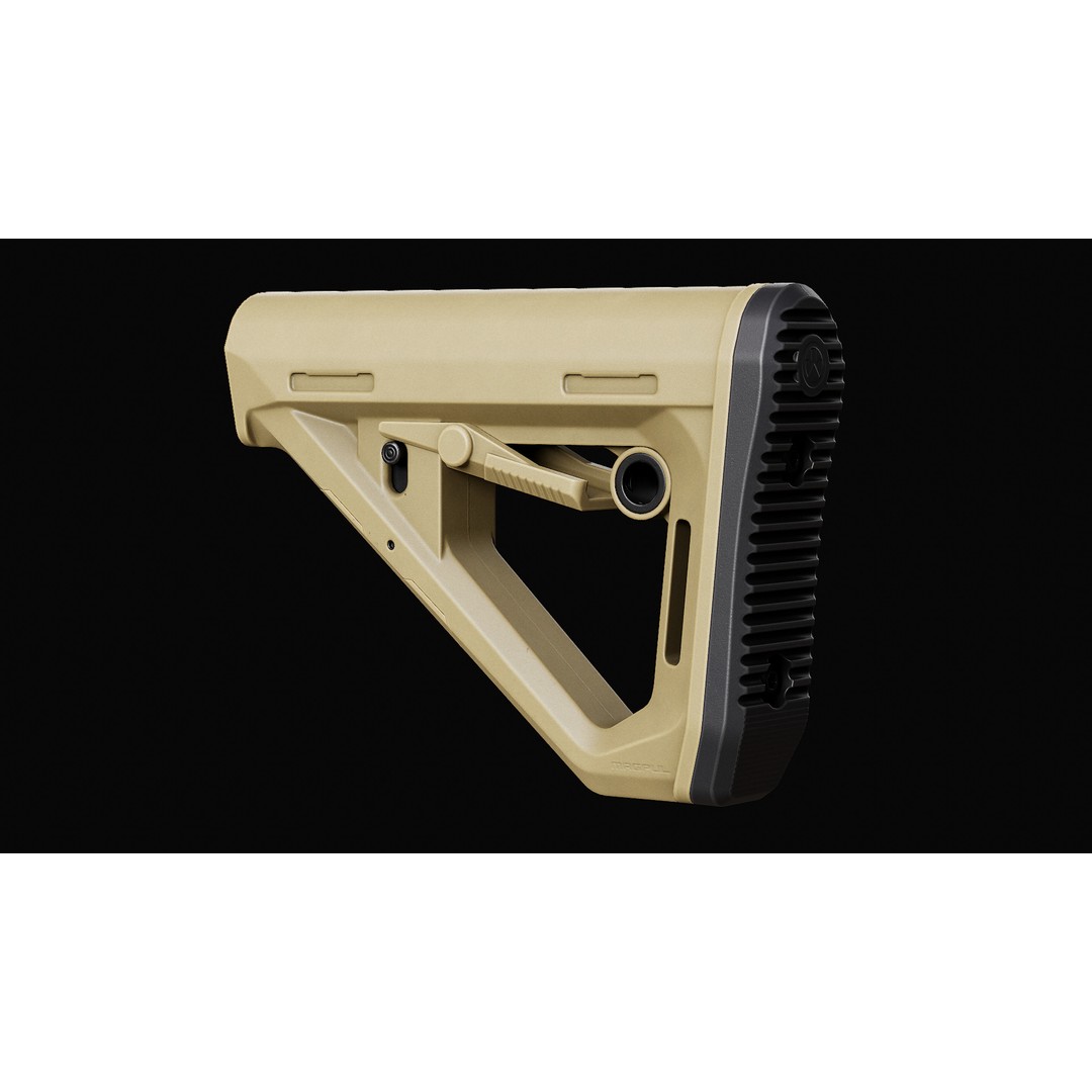 Magpul DT Carbine Stock 3D Model – Low Poly Game Asset, FBX, OBJ - View 7