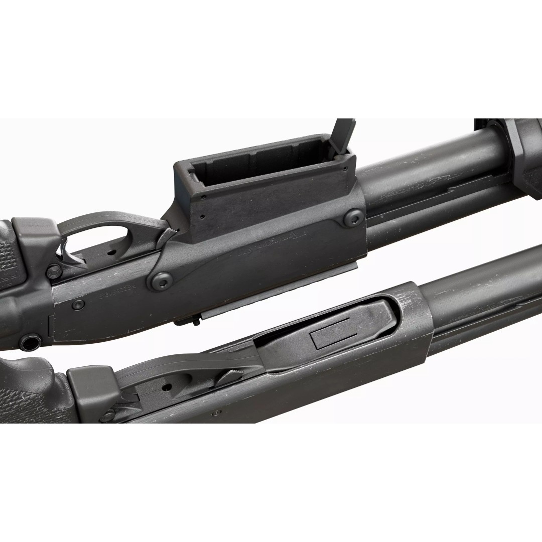 Remington 870 Shotgun 3D Model – Low Poly Game Asset, PBR, FBX, OBJ - View 13