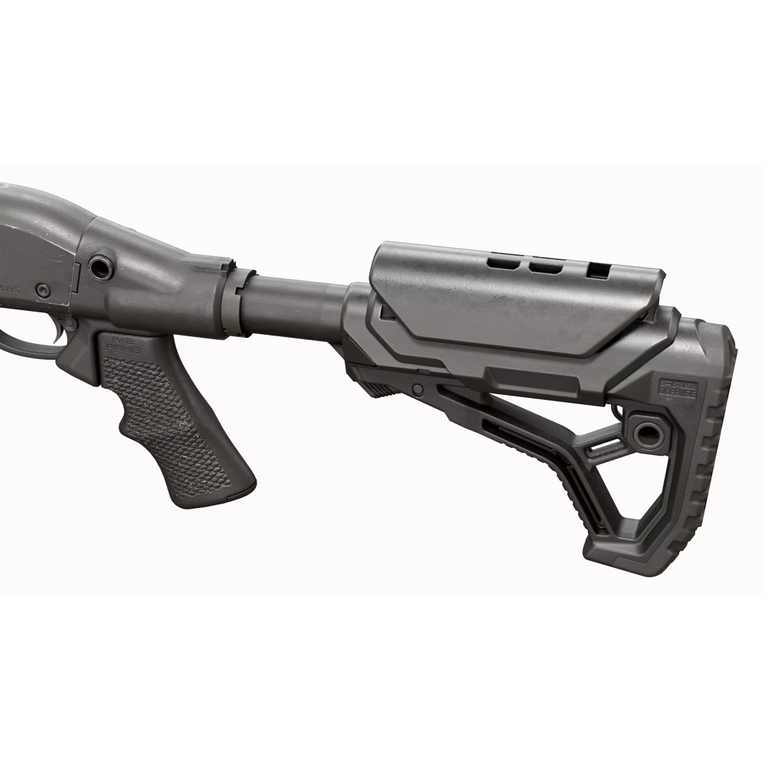 Remington 870 Shotgun 3D Model – Low Poly Game Asset, PBR, FBX, OBJ - View 15