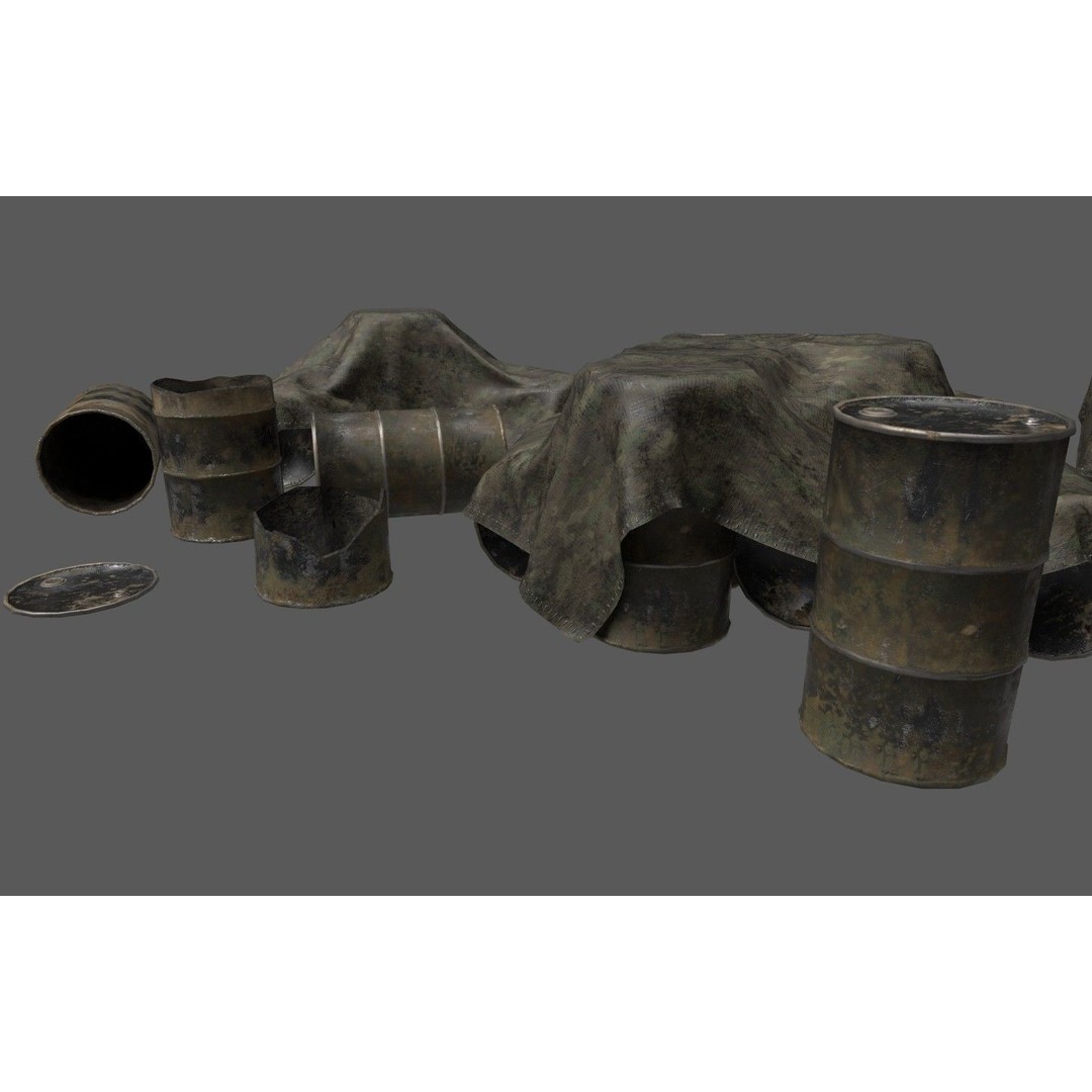 Military Base 3D Model – Low Poly Game Asset, FBX, PBR Textures - View 18