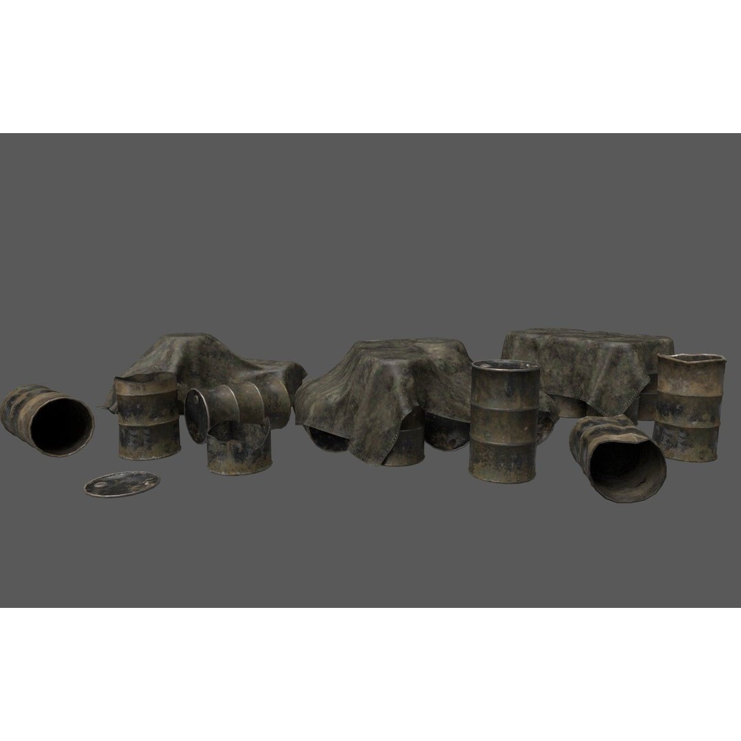 Military Base 3D Model – Low Poly Game Asset, FBX, PBR Textures - View 19