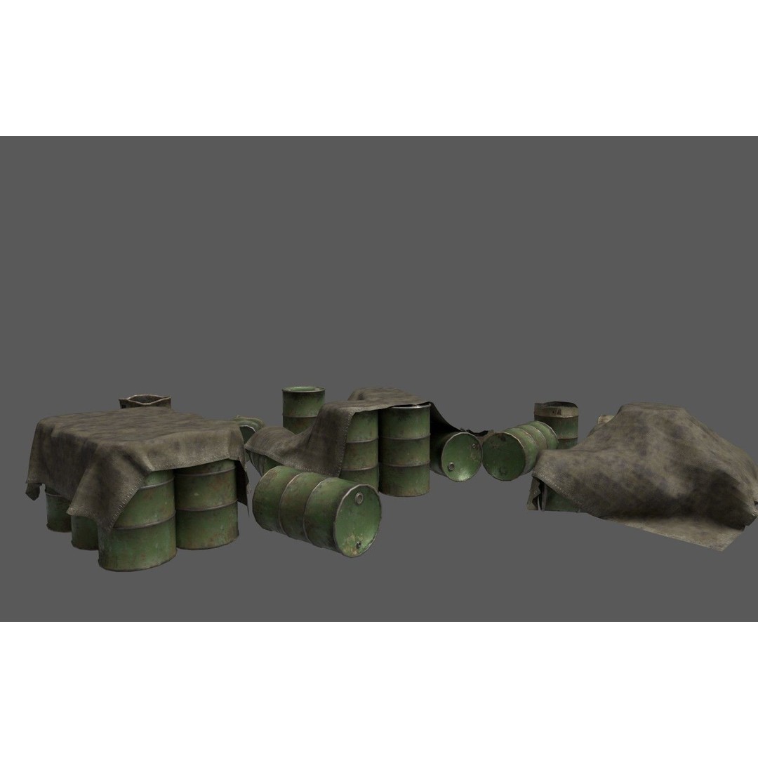 Military Base 3D Model – Low Poly Game Asset, FBX, PBR Textures - View 24