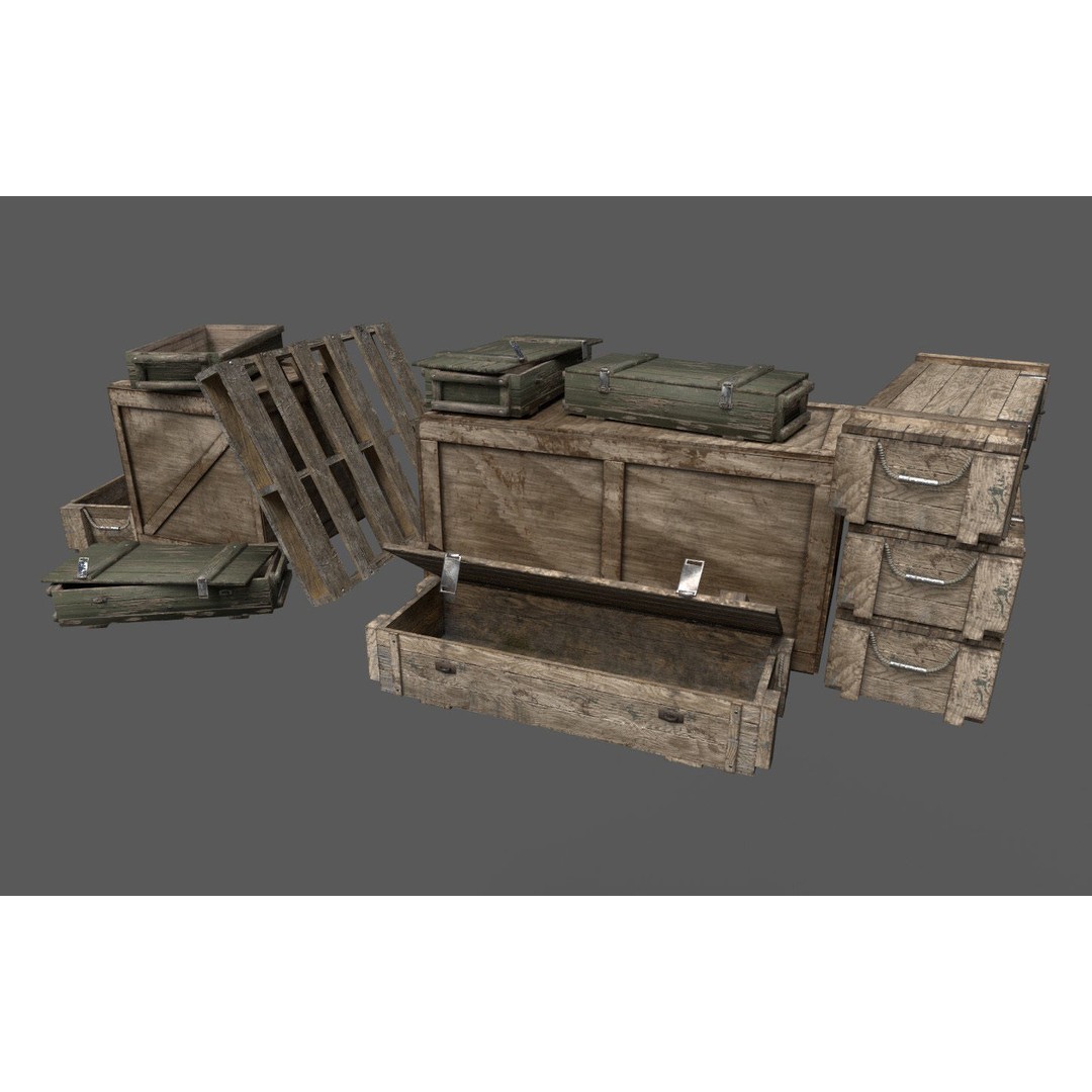 Military Base 3D Model – Low Poly Game Asset, FBX, PBR Textures - View 3