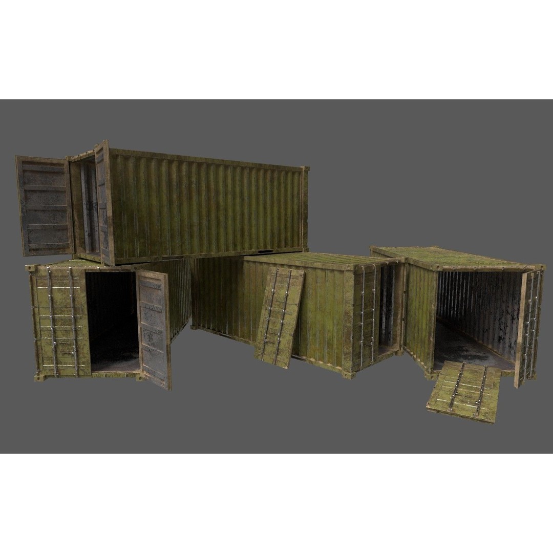 Military Base 3D Model – Low Poly Game Asset, FBX, PBR Textures - View 46