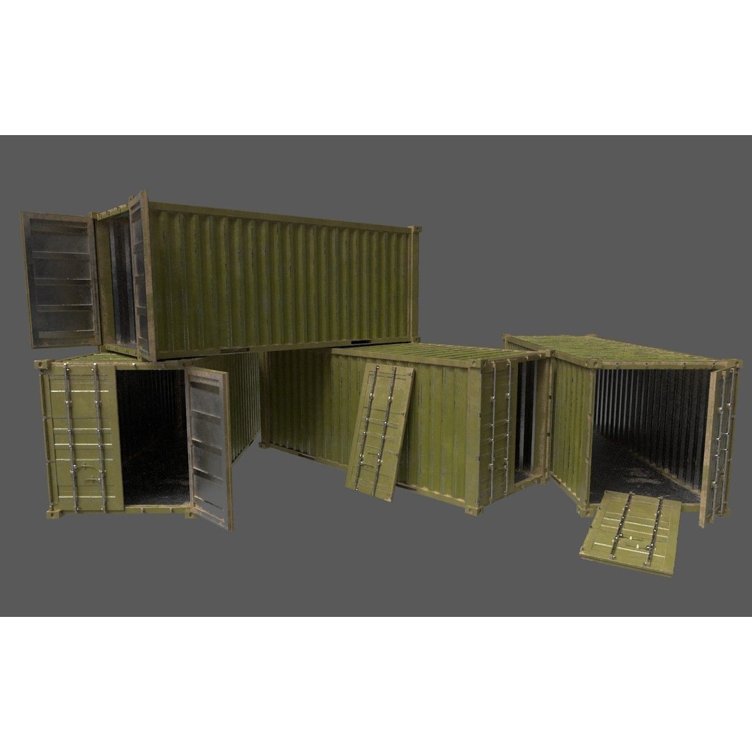 Military Base 3D Model – Low Poly Game Asset, FBX, PBR Textures - View 47