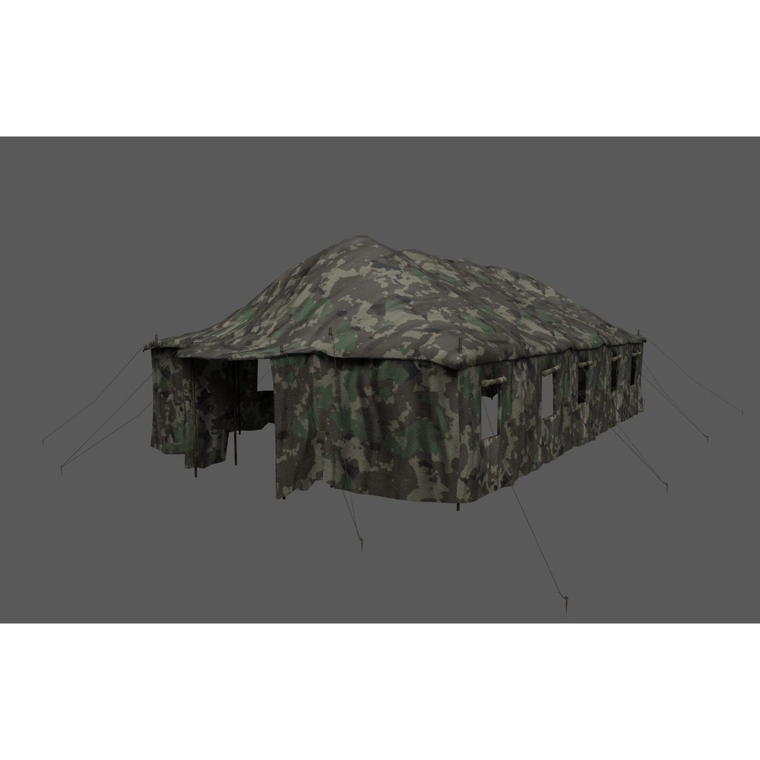 Military Base 3D Model – Low Poly Game Asset, FBX, PBR Textures - View 52