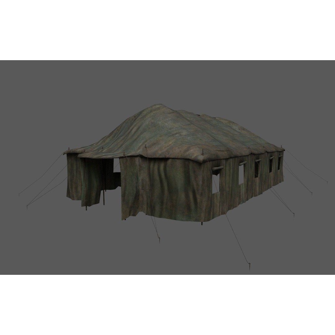 Military Base 3D Model – Low Poly Game Asset, FBX, PBR Textures - View 54