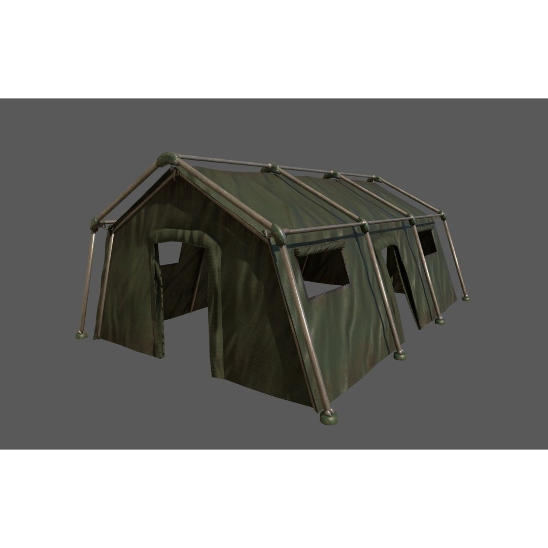 Military Base 3D Model – Low Poly Game Asset, FBX, PBR Textures - View 56