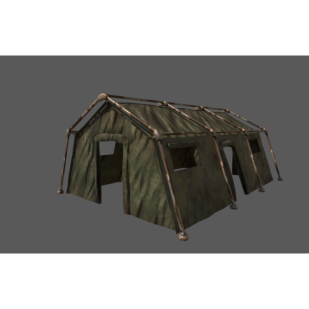 Military Base 3D Model – Low Poly Game Asset, FBX, PBR Textures - View 57