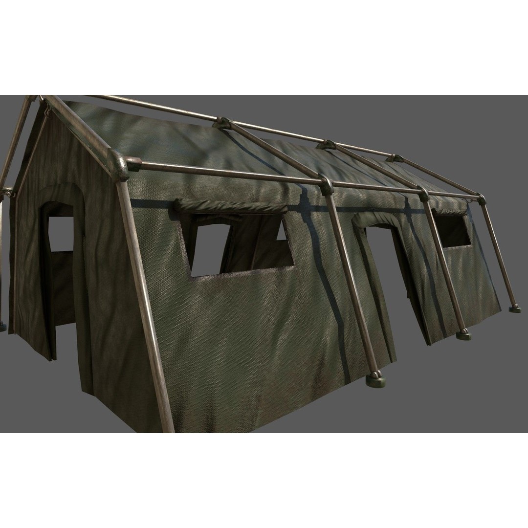 Military Base 3D Model – Low Poly Game Asset, FBX, PBR Textures - View 59