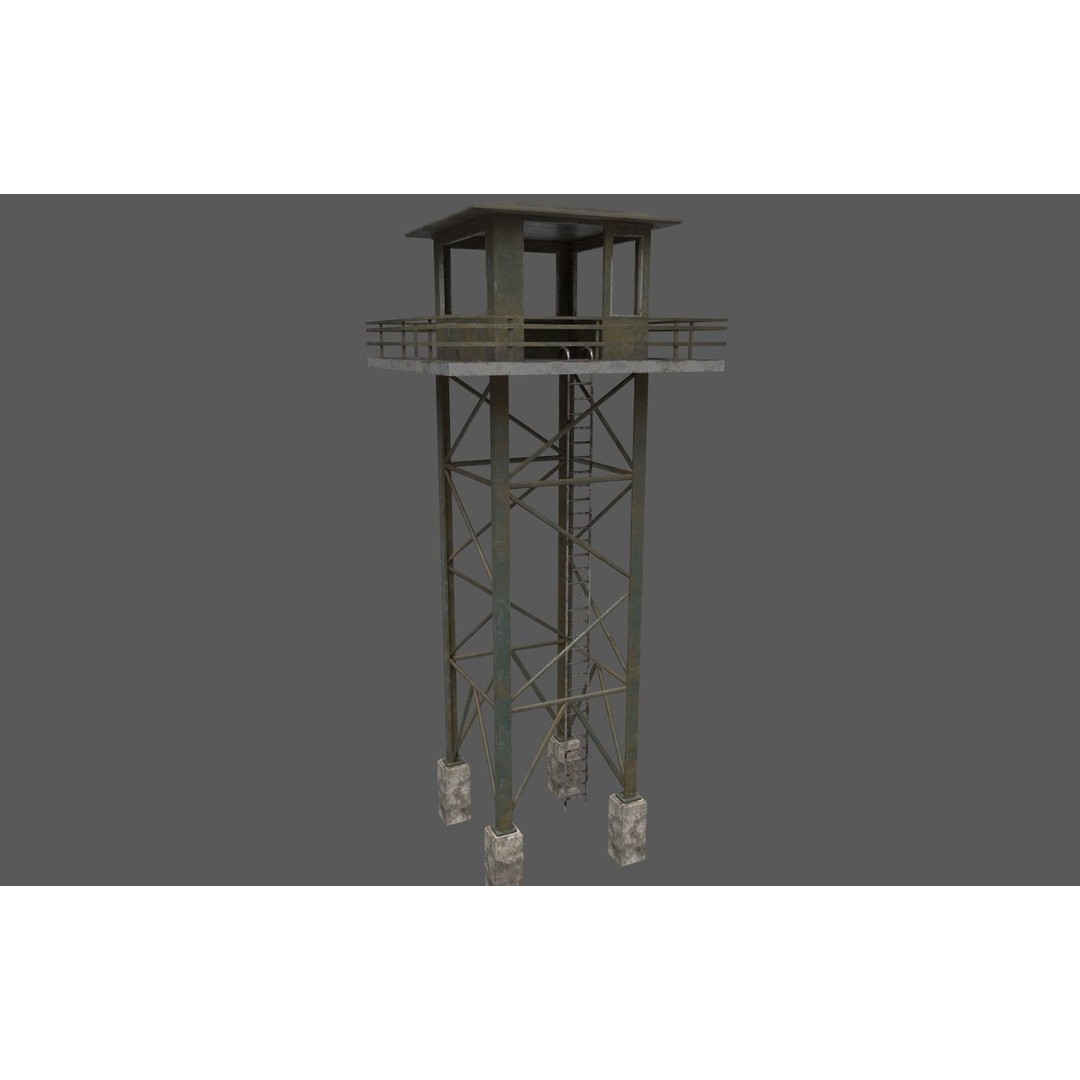 Military Base 3D Model – Low Poly Game Asset, FBX, PBR Textures - View 62