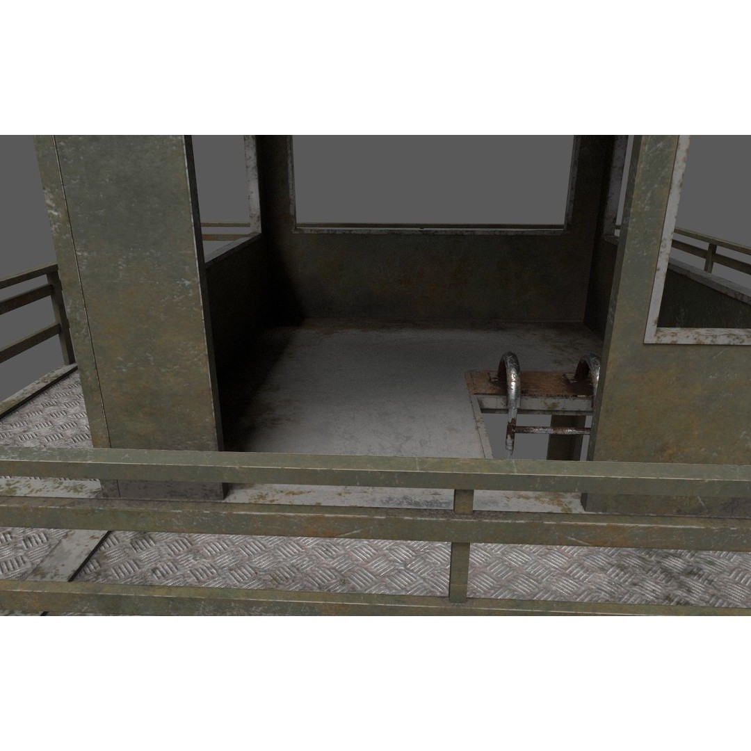 Military Base 3D Model – Low Poly Game Asset, FBX, PBR Textures - View 67