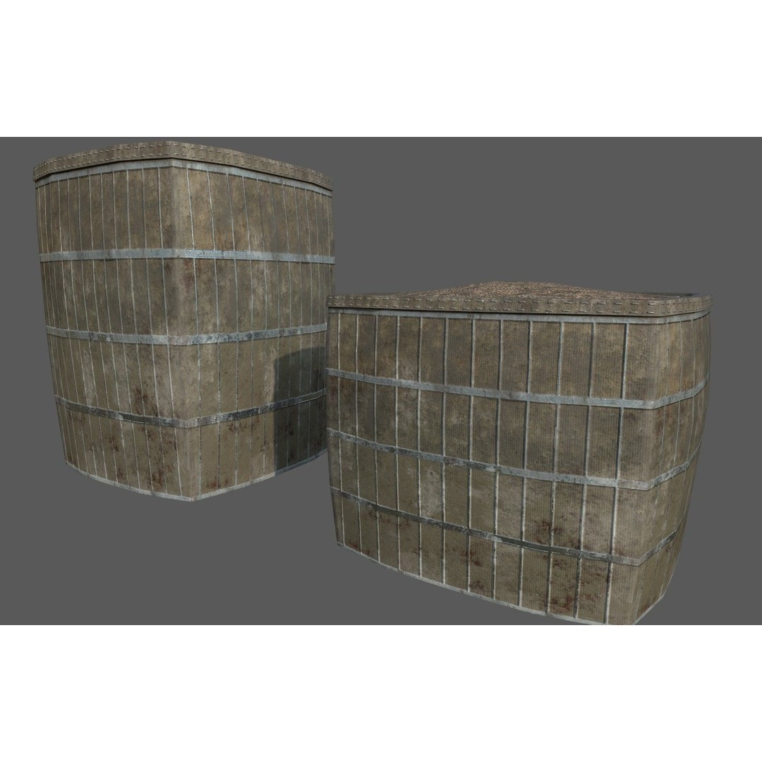 Military Base 3D Model – Low Poly Game Asset, FBX, PBR Textures - View 82