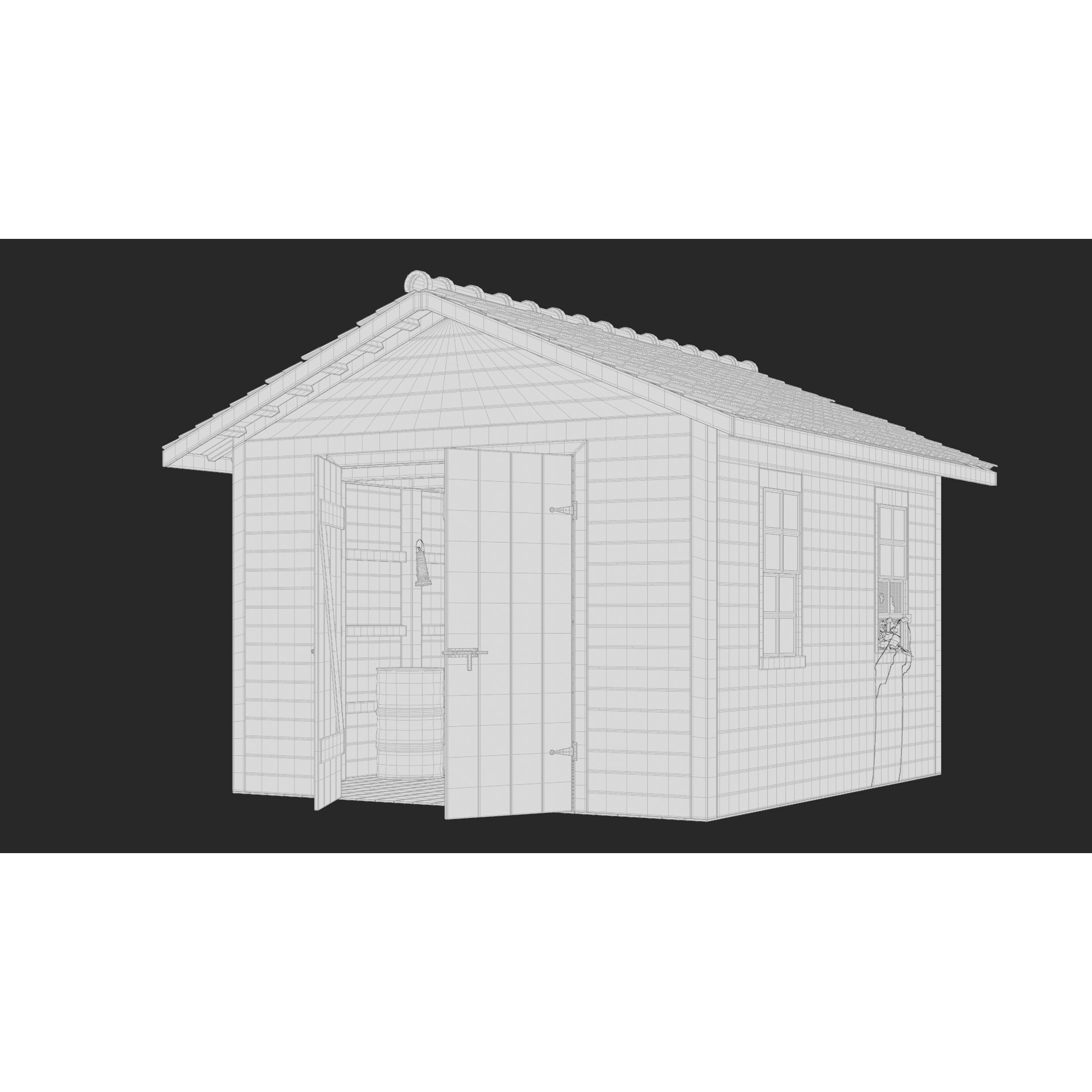 Old Tool Shed - Game-Ready 3D Model - View 14
