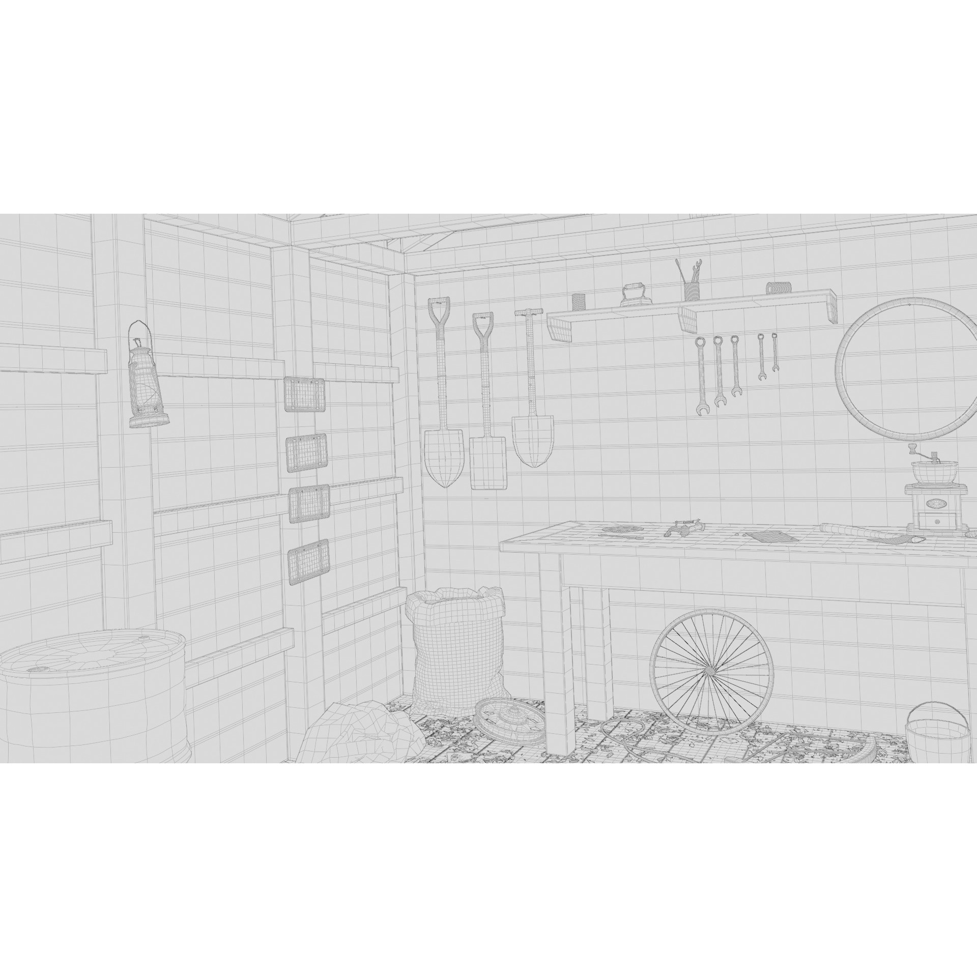 Old Tool Shed - Game-Ready 3D Model - View 9
