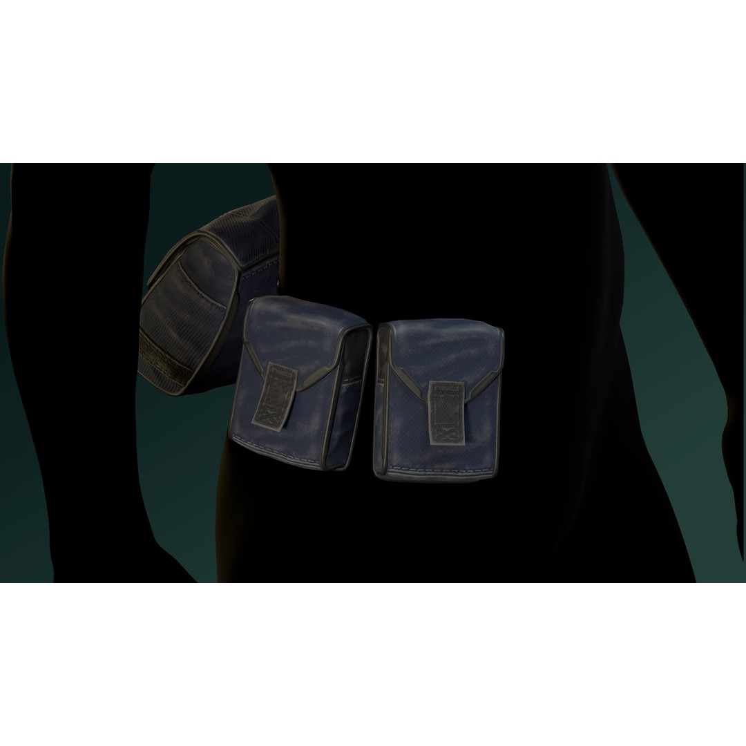 Military Bulletproof Vest 3D Model – Low Poly Rigged PBR Asset, FBX - View 7