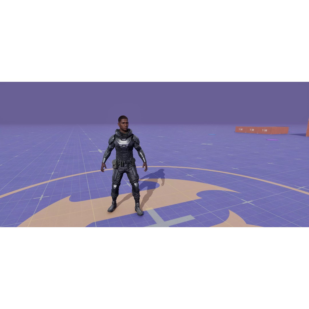 Sci-Fi Tactical Armor Suit 3D Model – High-Quality PBR Character Asset, FBX
