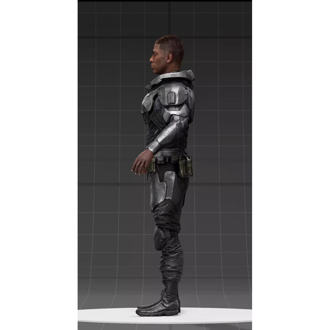 Sci-Fi Tactical Armor Suit 3D Model – High-Quality PBR Character Asset, FBX - View 11
