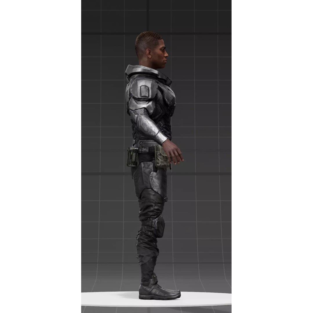 Sci-Fi Tactical Armor Suit 3D Model – High-Quality PBR Character Asset, FBX - View 13