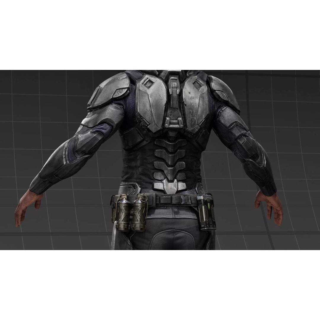 Sci-Fi Tactical Armor Suit 3D Model – High-Quality PBR Character Asset, FBX - View 6