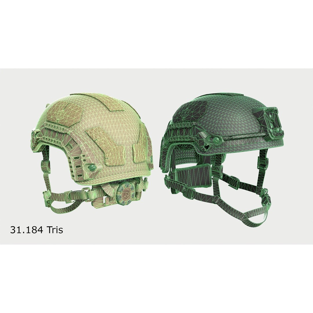 Viper P2 Helmet 3D Model – Low Poly Military Armor, FBX & OBJ
