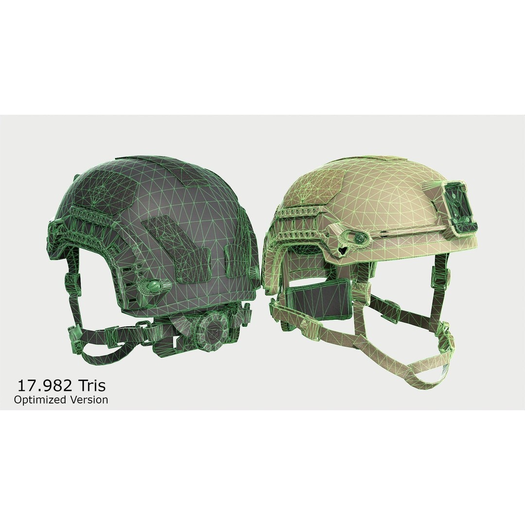 Viper P2 Helmet 3D Model – Low Poly Military Armor, FBX & OBJ - View 10