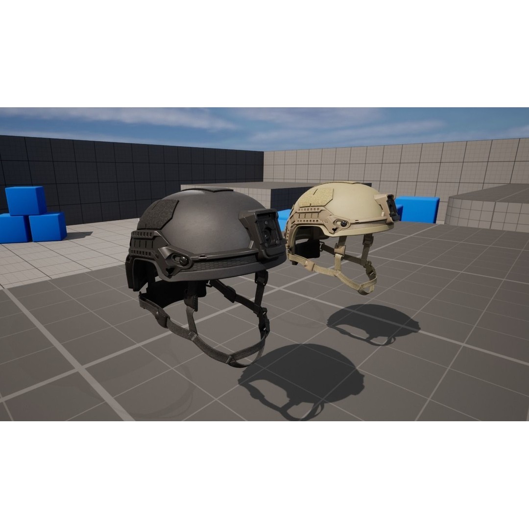 Viper P2 Helmet 3D Model – Low Poly Military Armor, FBX & OBJ - View 9