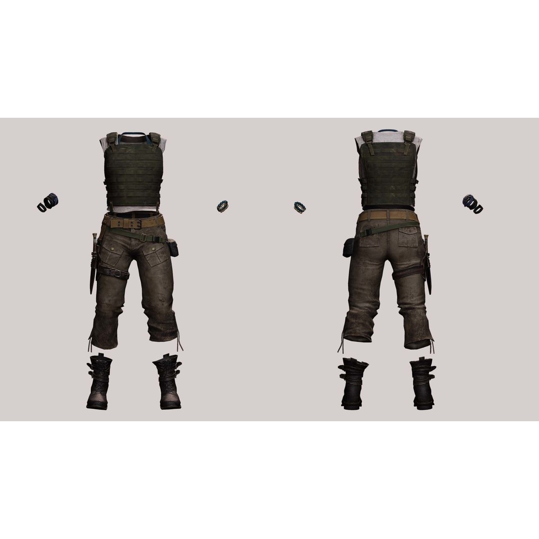 Kali 3D Model – Survival Style Low Poly Character, Game Ready - View 10