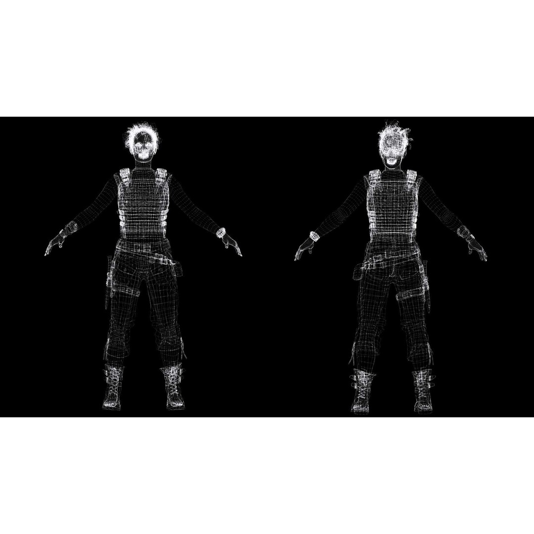 Kali 3D Model – Survival Style Low Poly Character, Game Ready - View 29