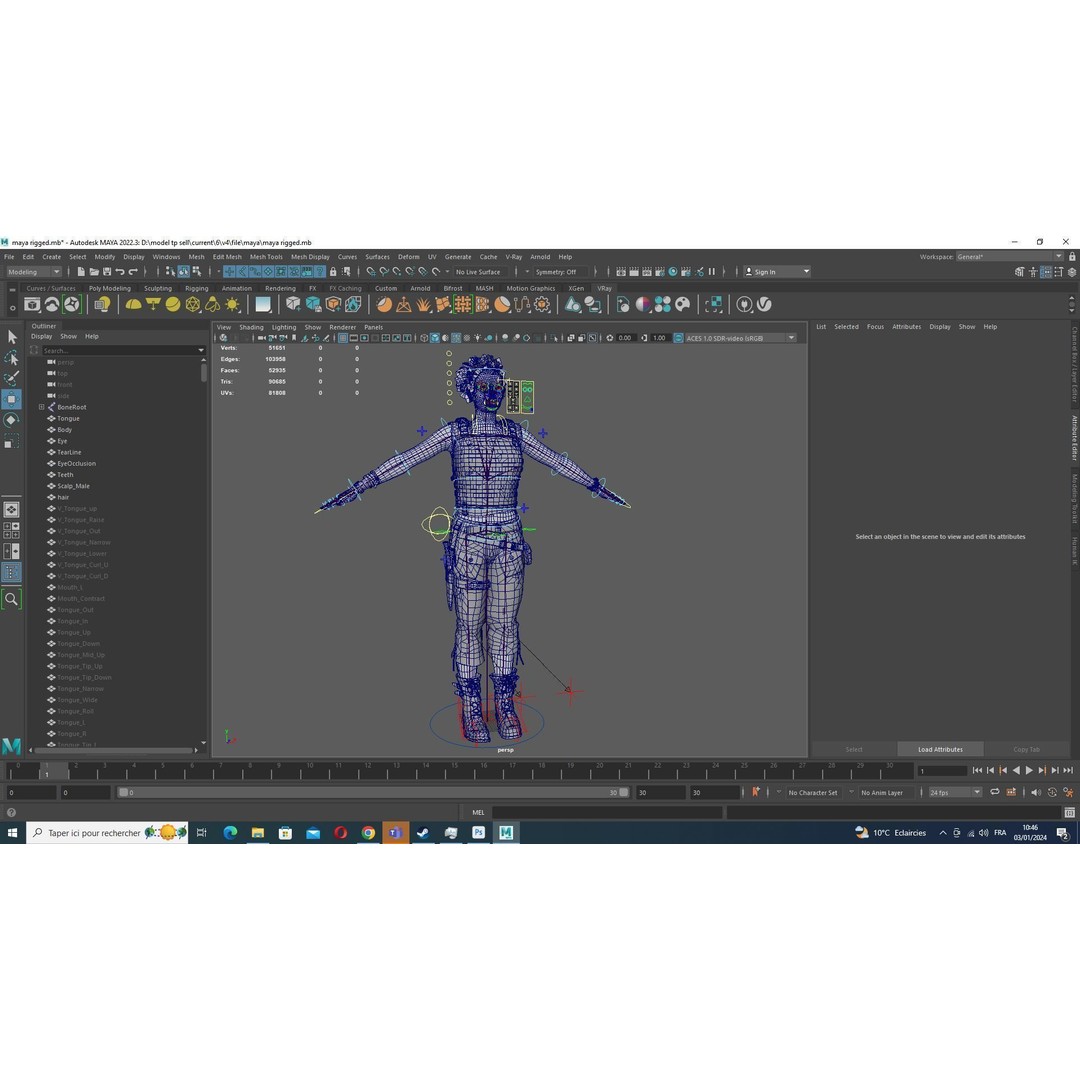 Kali 3D Model – Survival Style Low Poly Character, Game Ready - View 39