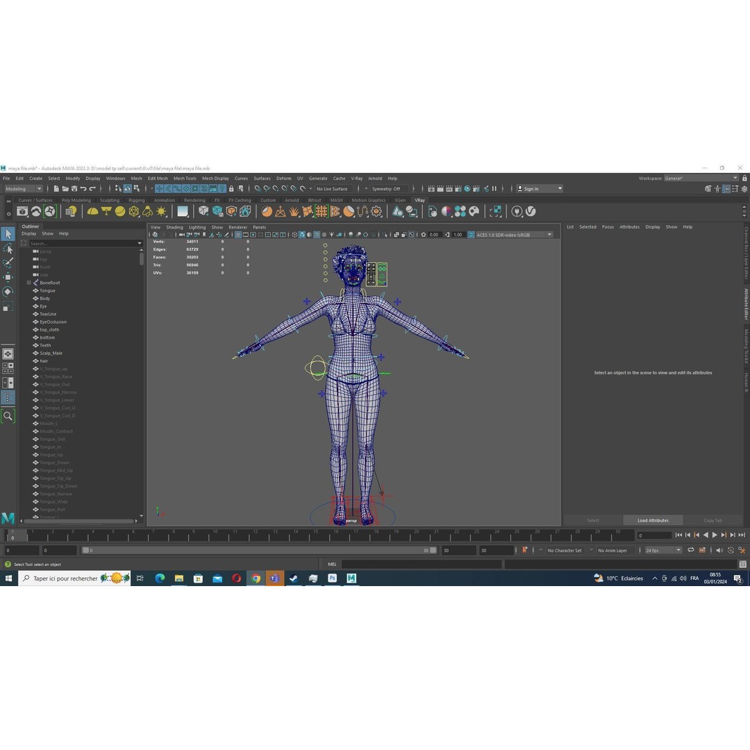 Kali 3D Model – Survival Style Low Poly Character, Game Ready - View 43