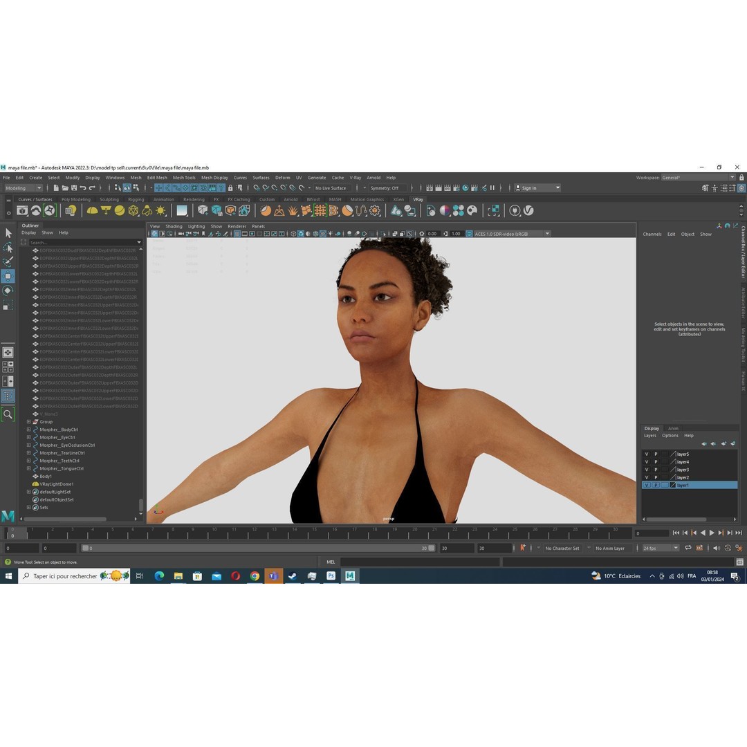 Kali 3D Model – Survival Style Low Poly Character, Game Ready - View 46
