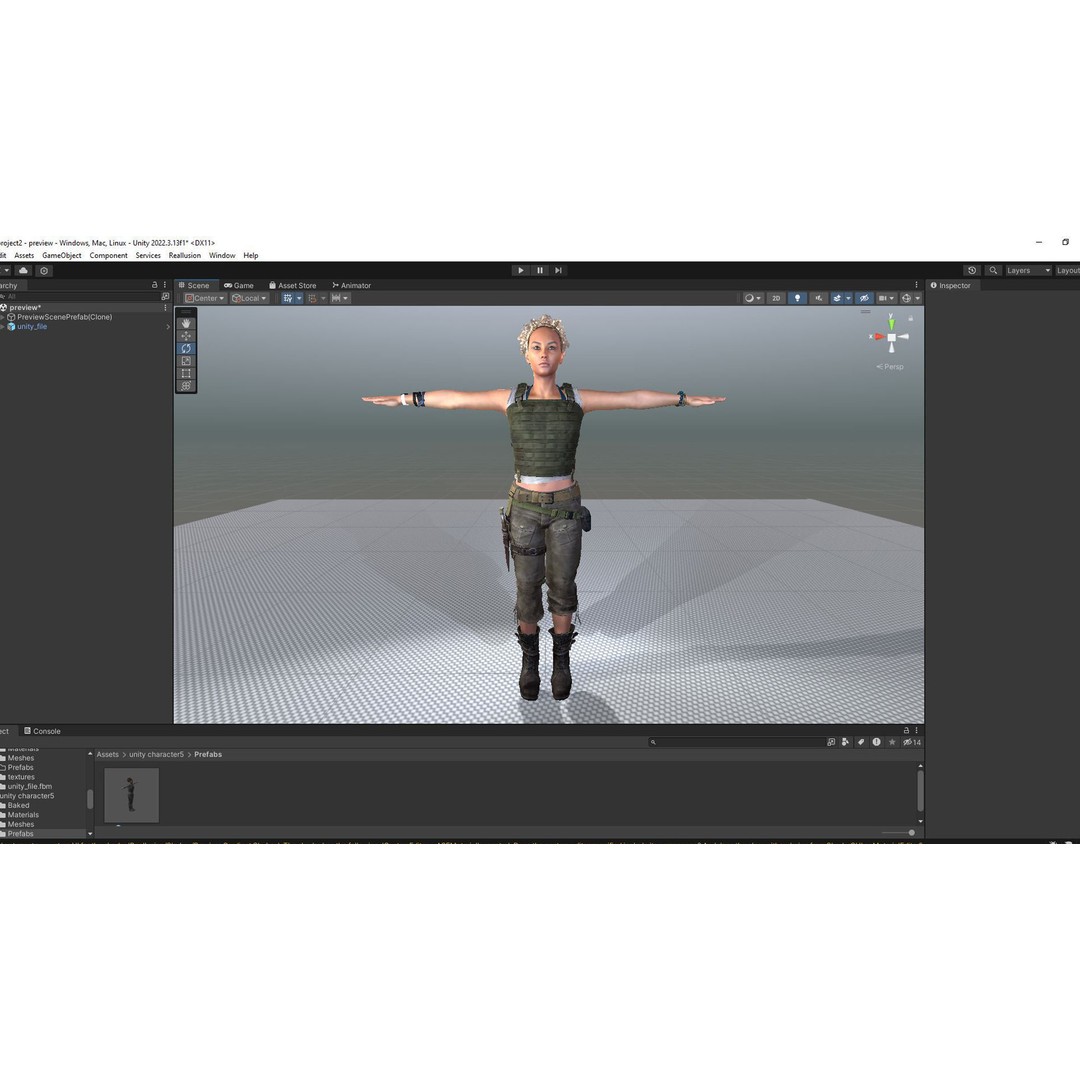 Kali 3D Model – Survival Style Low Poly Character, Game Ready - View 67