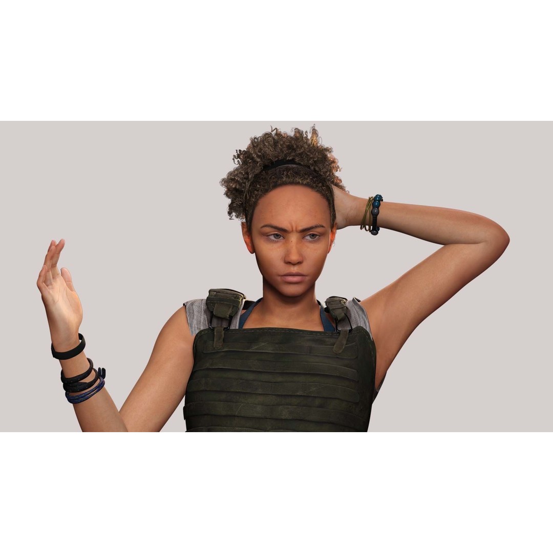 Kali 3D Model – Survival Style Low Poly Character, Game Ready - View 7