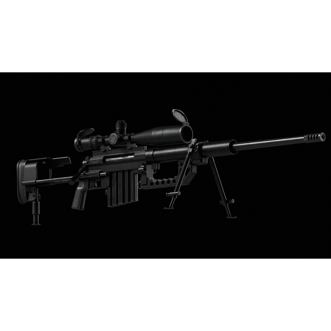 NIGHTFORCE B.E.A.S.T. 5-25X56 Scope 3D Model – Low Poly Game Asset, FBX - View 10