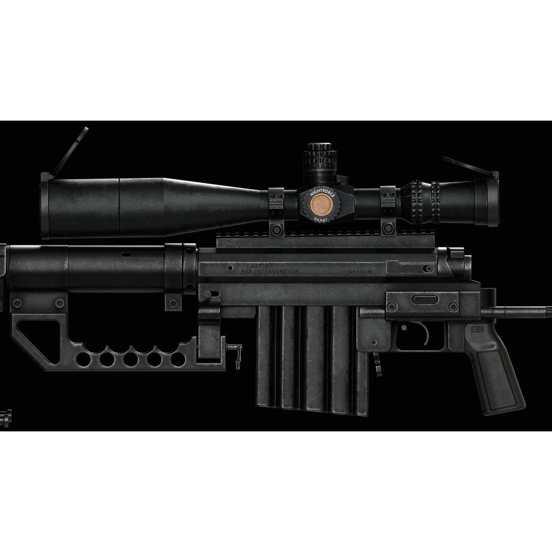 NIGHTFORCE B.E.A.S.T. 5-25X56 Scope 3D Model – Low Poly Game Asset, FBX - View 12