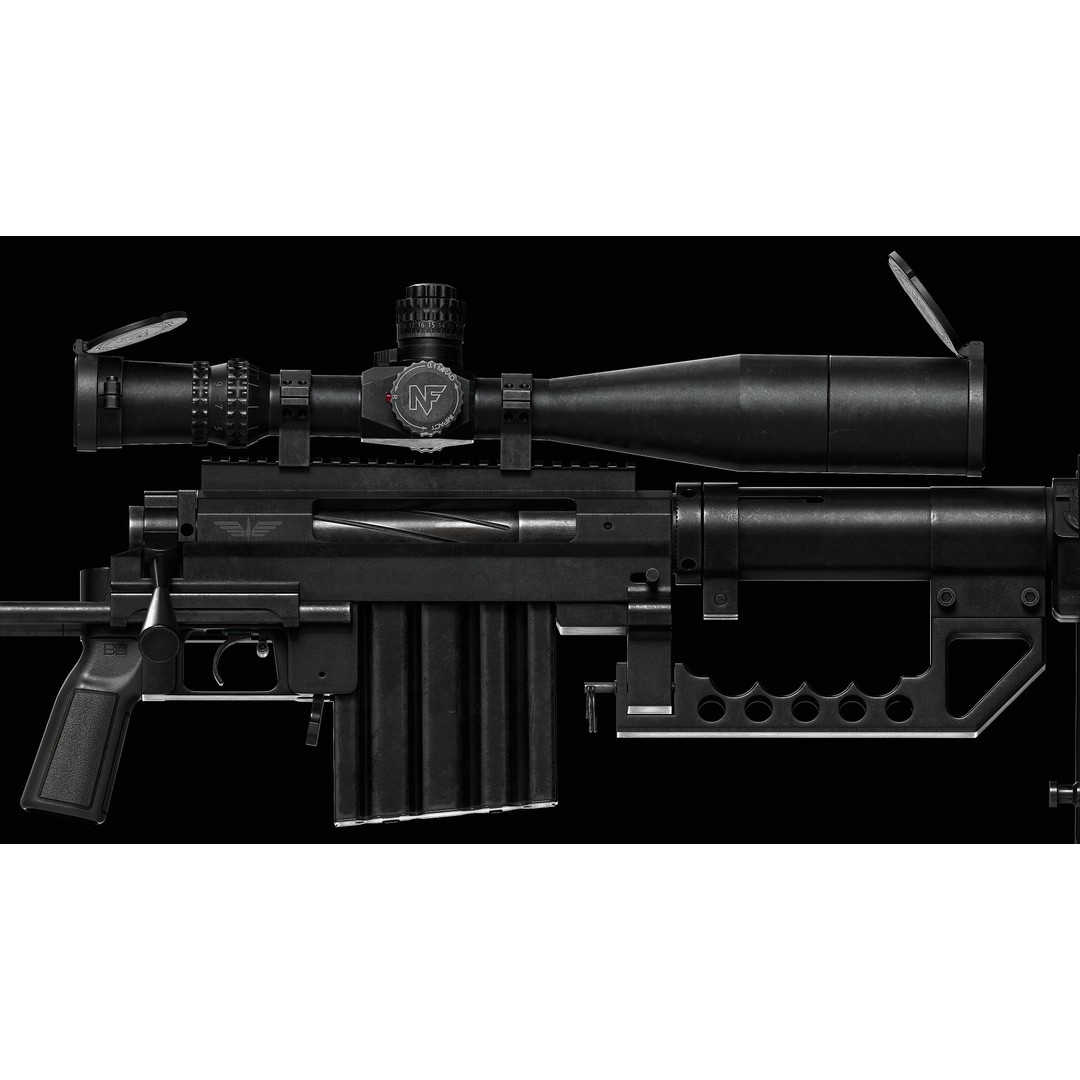 NIGHTFORCE B.E.A.S.T. 5-25X56 Scope 3D Model – Low Poly Game Asset, FBX - View 13