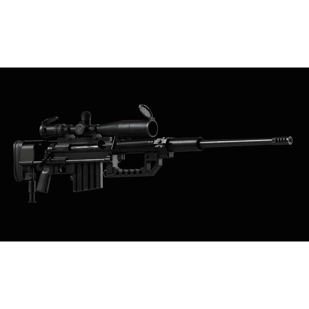 NIGHTFORCE B.E.A.S.T. 5-25X56 Scope 3D Model – Low Poly Game Asset, FBX - View 19