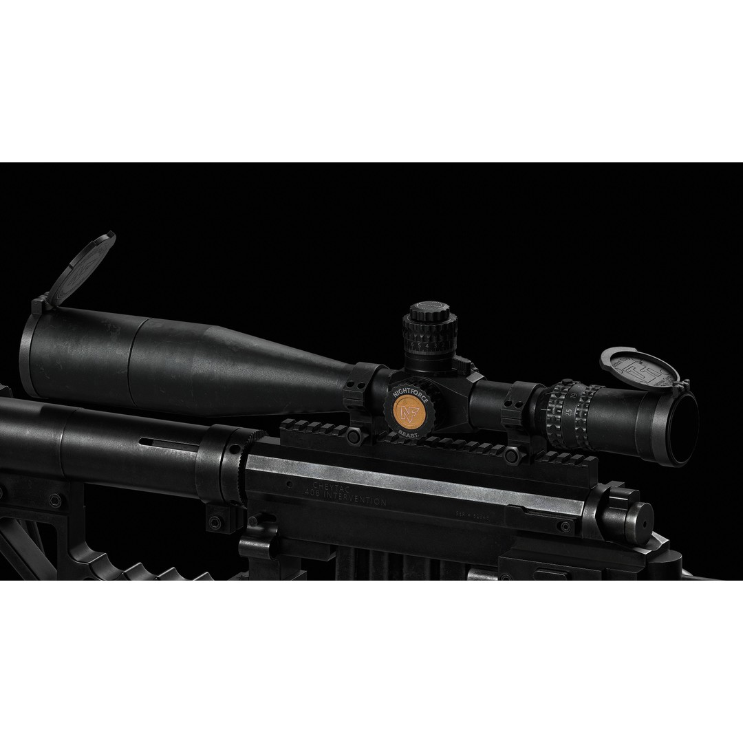 NIGHTFORCE B.E.A.S.T. 5-25X56 Scope 3D Model – Low Poly Game Asset, FBX - View 7