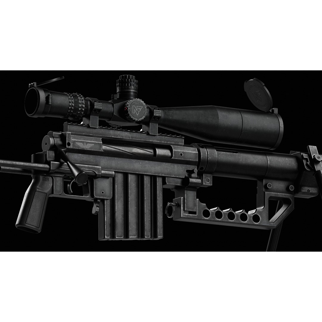 NIGHTFORCE B.E.A.S.T. 5-25X56 Scope 3D Model – Low Poly Game Asset, FBX - View 8