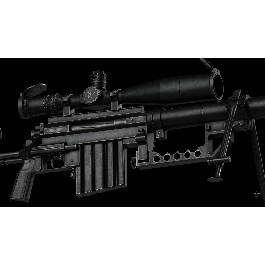 NIGHTFORCE B.E.A.S.T. 5-25X56 Scope 3D Model – Low Poly Game Asset, FBX - View 9