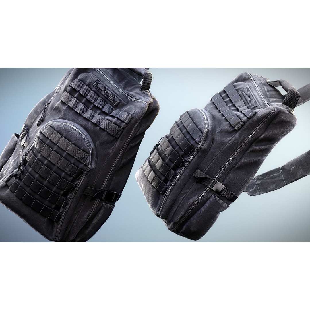 Backpack 3D Model – Low Poly Game Ready Asset, PBR Textures - View 11